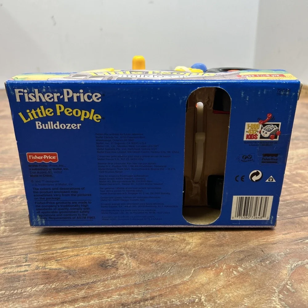 Fisher Price Little People Bulldozer Construction Vehicle Loader 1998 NEW 72648